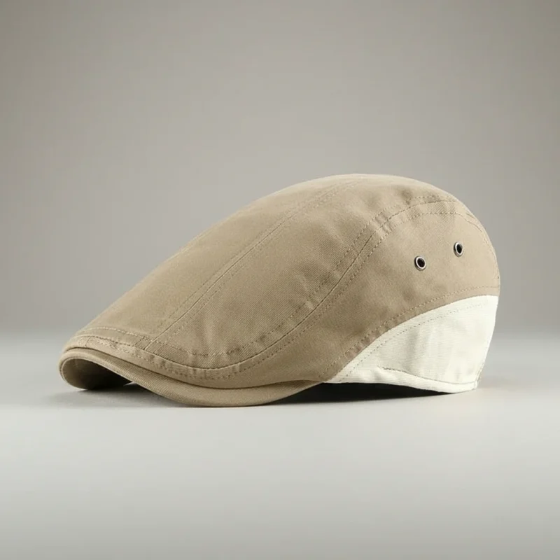 Casquette plate coton beige style golf ajustable - Vue 1 - casquette plate
