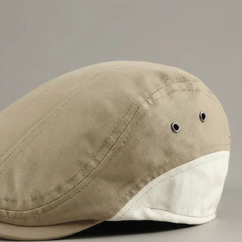 Casquette plate coton beige style golf ajustable - Vue 4 - casquette plate