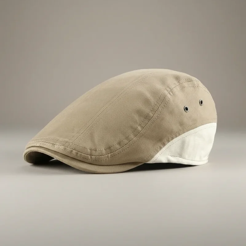 Casquette plate coton beige style golf ajustable - Vue 5 - casquette plate