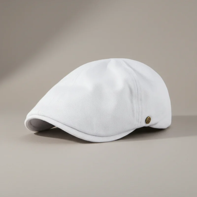casquette plate coton blanc ajustable - Vue 2 - casquette plate
