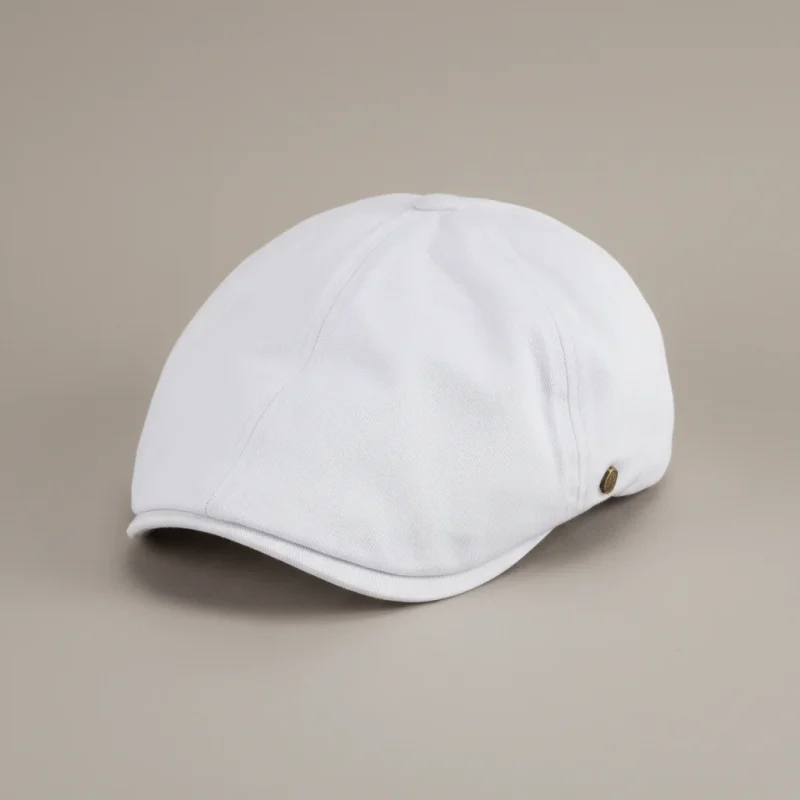 casquette plate coton blanc ajustable - Vue 3 - casquette plate