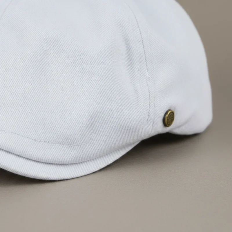 casquette plate coton blanc ajustable - Vue 4 - casquette plate