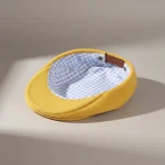 Casquette plate coton et polyester ajustable jaune - Vue 2 - casquette plate