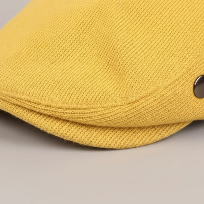 Casquette plate coton et polyester ajustable jaune - Vue 4 - casquette plate