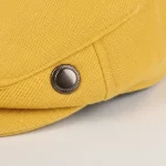 Casquette plate coton et polyester ajustable jaune - Vue 8 - casquette plate
