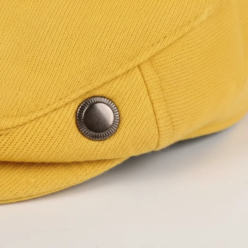 Casquette plate coton et polyester ajustable jaune - Vue 8 - casquette plate