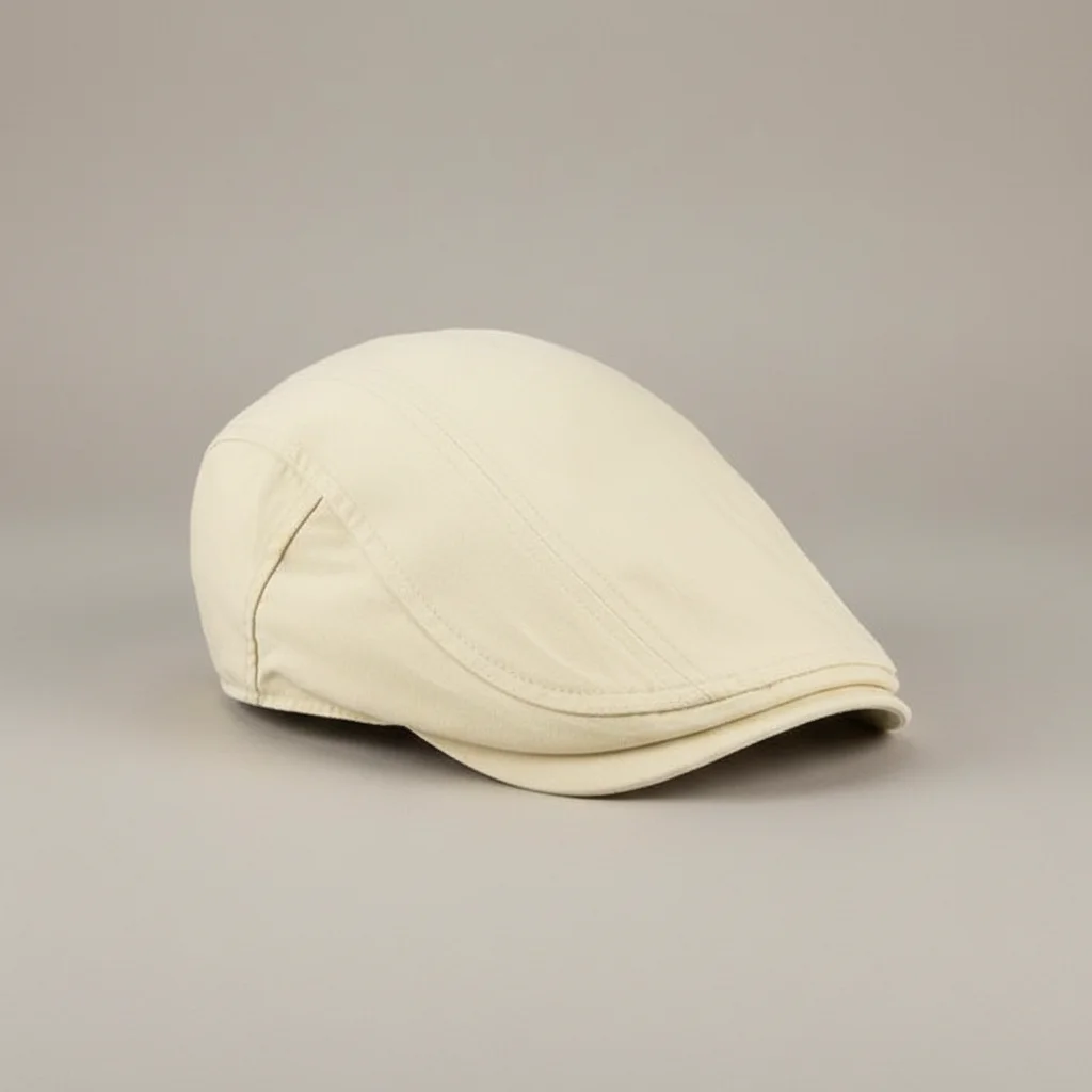 Casquette plate coton homme ajustable beige - Vue 3 - casquette plate
