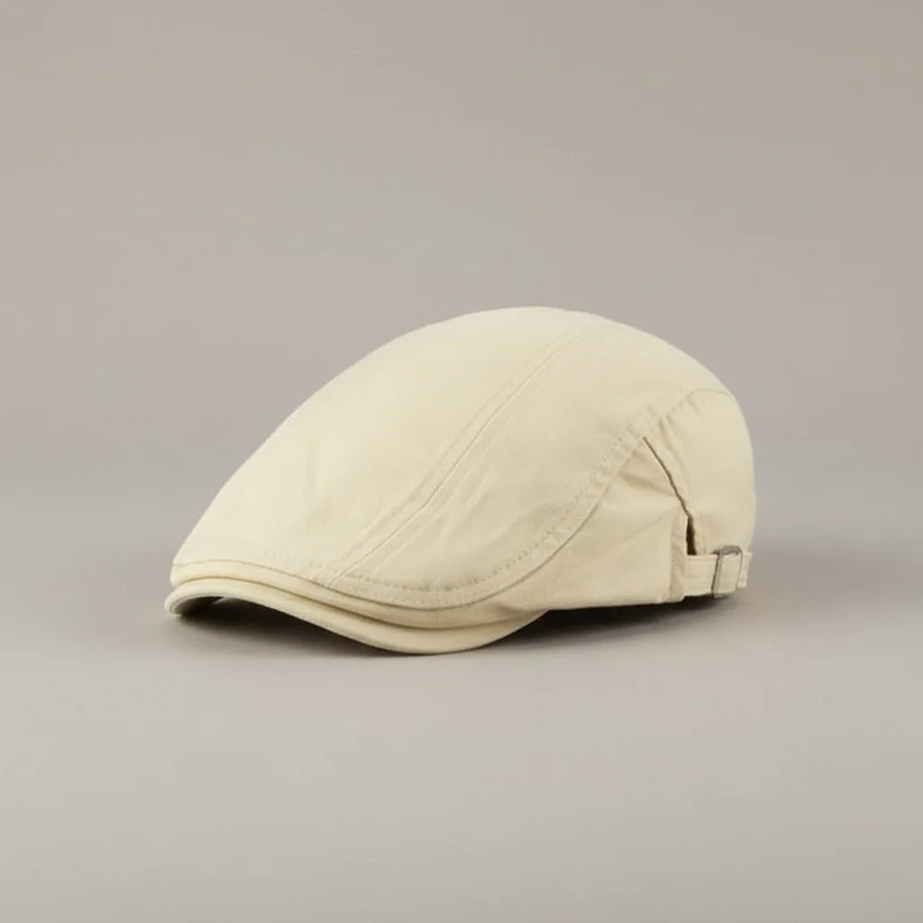 Casquette plate coton homme ajustable beige - Vue 5 - casquette plate