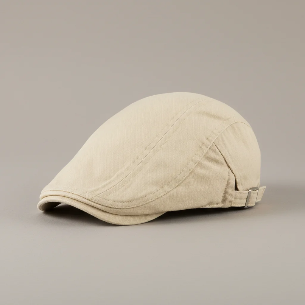Casquette plate coton homme ajustable beige - Vue 6 - casquette plate
