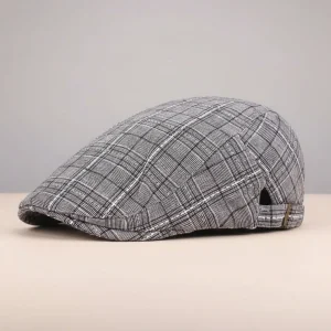 Casquette plate coton homme motif à rayures - Vue 2 - casquette plate