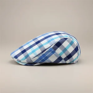 Casquette plate coton homme motif carreaux - Vue 2 - casquette plate