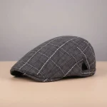 Casquette plate coton homme motif quadrillé - Vue 5 - casquette plate
