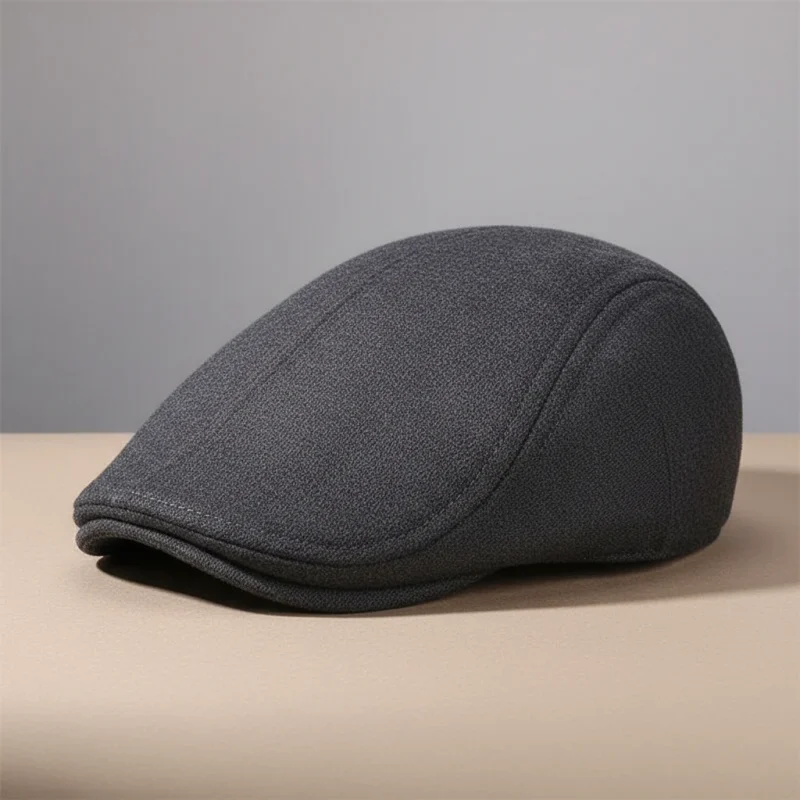 Casquette plate coton homme style anglais ajustable - Vue 1 - casquette plate