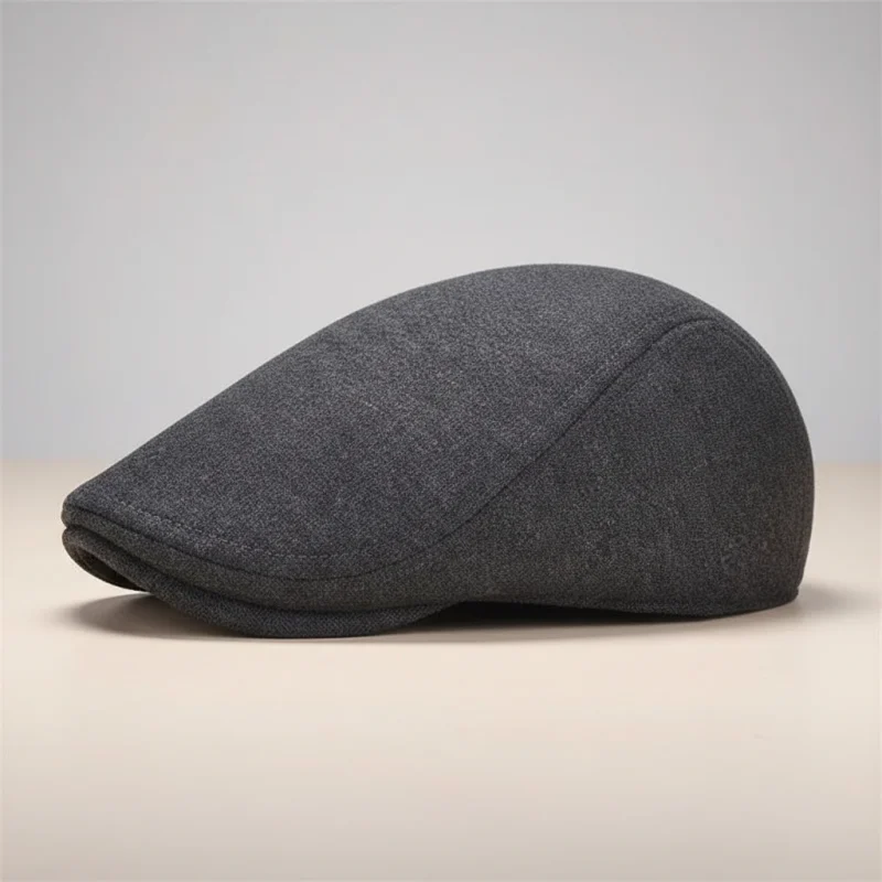Casquette plate coton homme style anglais ajustable - Vue 2 - casquette plate