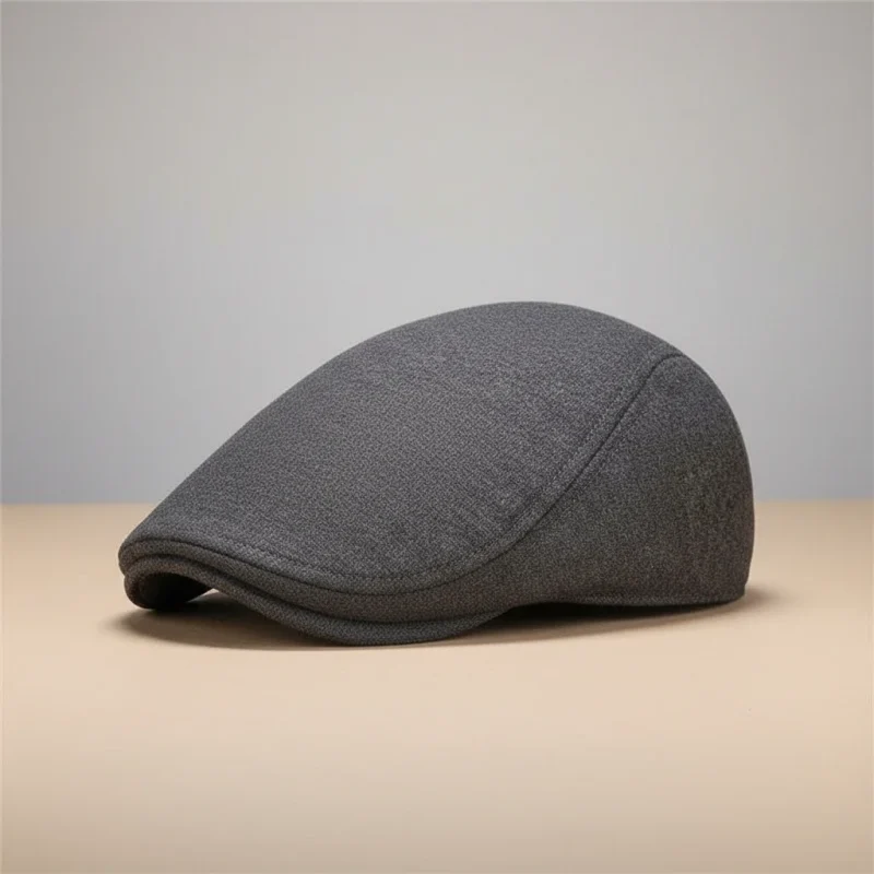 Casquette plate coton homme style anglais ajustable - Vue 3 - casquette plate
