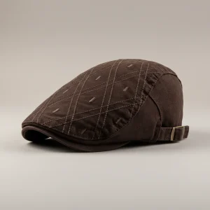 casquette plate coton homme style casual ajustable - Vue 1 - casquette plate
