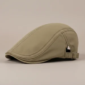 Casquette plate coton homme style casual kaki - Vue 2 - casquette plate