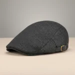Casquette plate coton homme style décontracté ajustable - Vue 1 - casquette plate