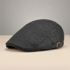 Casquette plate coton homme style décontracté ajustable - Vue 1 - casquette plate