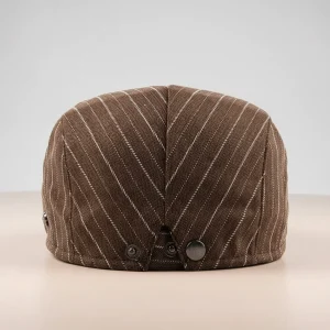 Casquette plate coton homme style estival rayé - Vue 2 - casquette plate