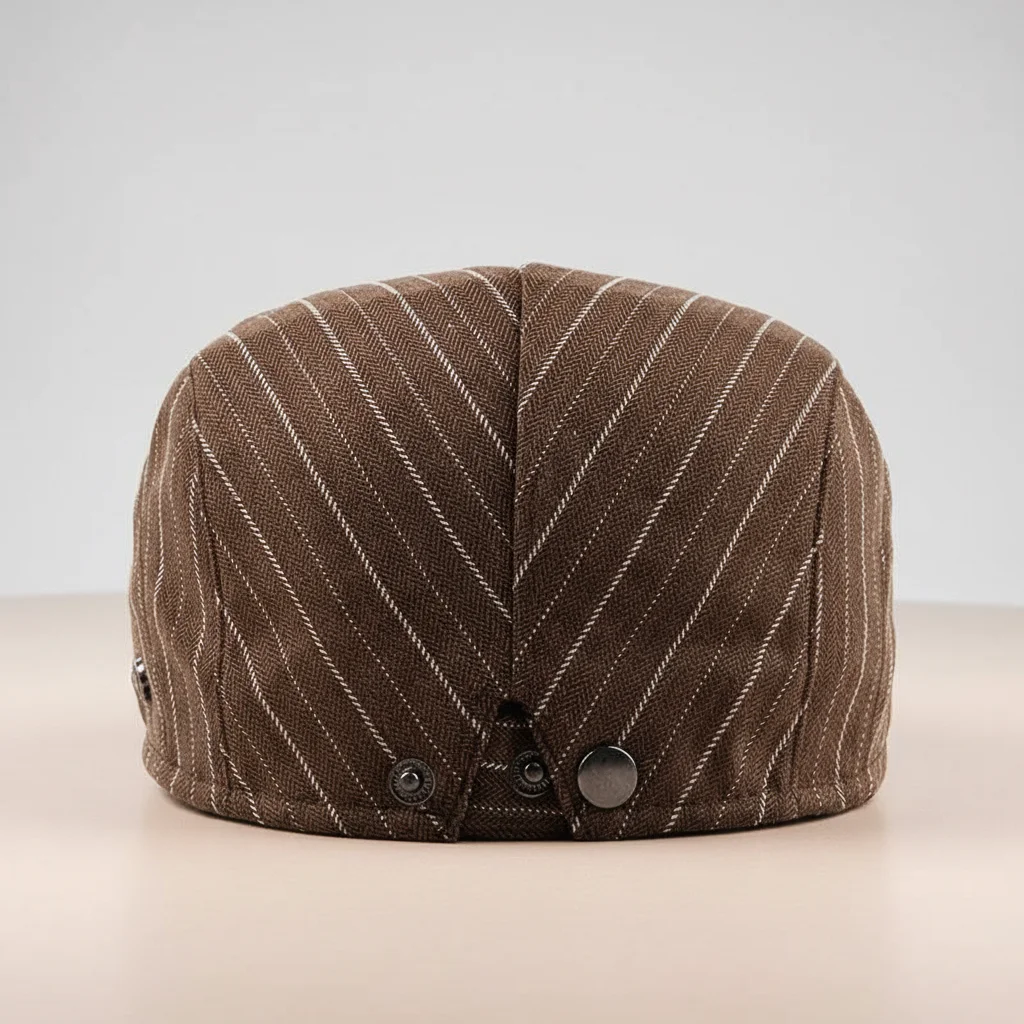 Casquette plate coton homme style estival rayé - Vue 2 - casquette plate