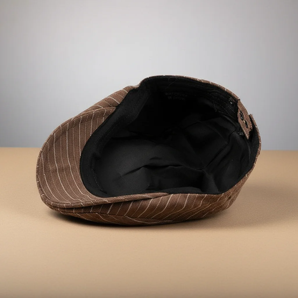 Casquette plate coton homme style estival rayé - Vue 3 - casquette plate