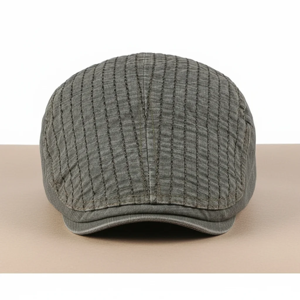Casquette plate coton homme style patchwork ajustable - Vue 1 - casquette plate