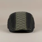Casquette plate coton homme style patchwork décontracté - Vue 1 - casquette plate