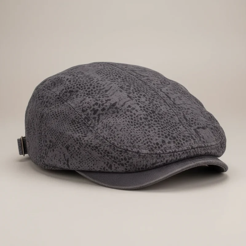 casquette plate coton imprimé ajustable unisexe - Vue 4 - casquette plate
