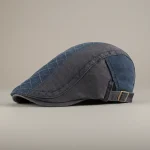 casquette plate coton patchwork ajustable homme - Vue 1 - casquette plate