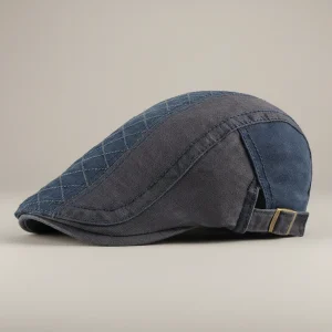 casquette plate coton patchwork ajustable homme - Vue 2 - casquette plate