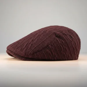 casquette plate coton polyester ajustable rouge foncé - Vue 2 - casquette plate