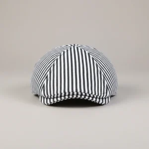 Casquette plate coton rayé style marin - Vue 1 - casquette plate