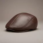Casquette plate cuir homme cache-oreilles hiver - Vue 1 - casquette plate