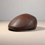 Casquette plate cuir homme pour l'hiver - Vue 3 - casquette plate