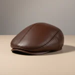 Casquette plate cuir homme pour l'hiver - Vue 6 - casquette plate