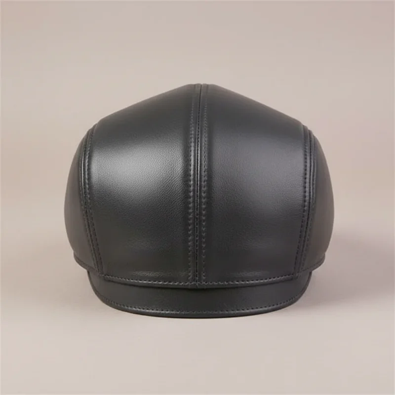 Casquette plate cuir homme style authentique - Vue 2 - casquette plate