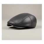 Casquette plate cuir homme style authentique - Vue 5 - casquette plate