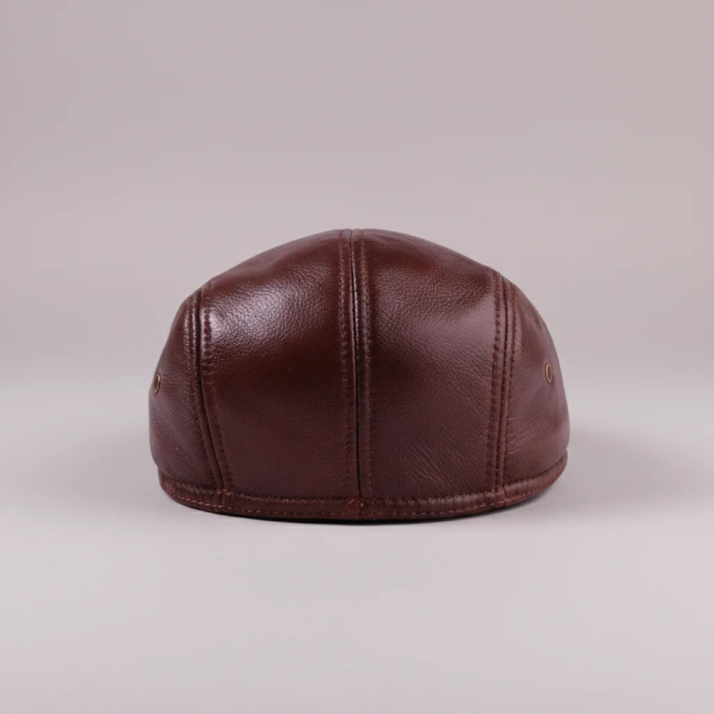 Casquette plate cuir homme style élégant - Vue 3 - casquette plate