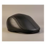 Casquette plate cuir homme style élégant - Vue 4 - casquette plate