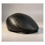 Casquette plate cuir homme style élégant - Vue 5 - casquette plate