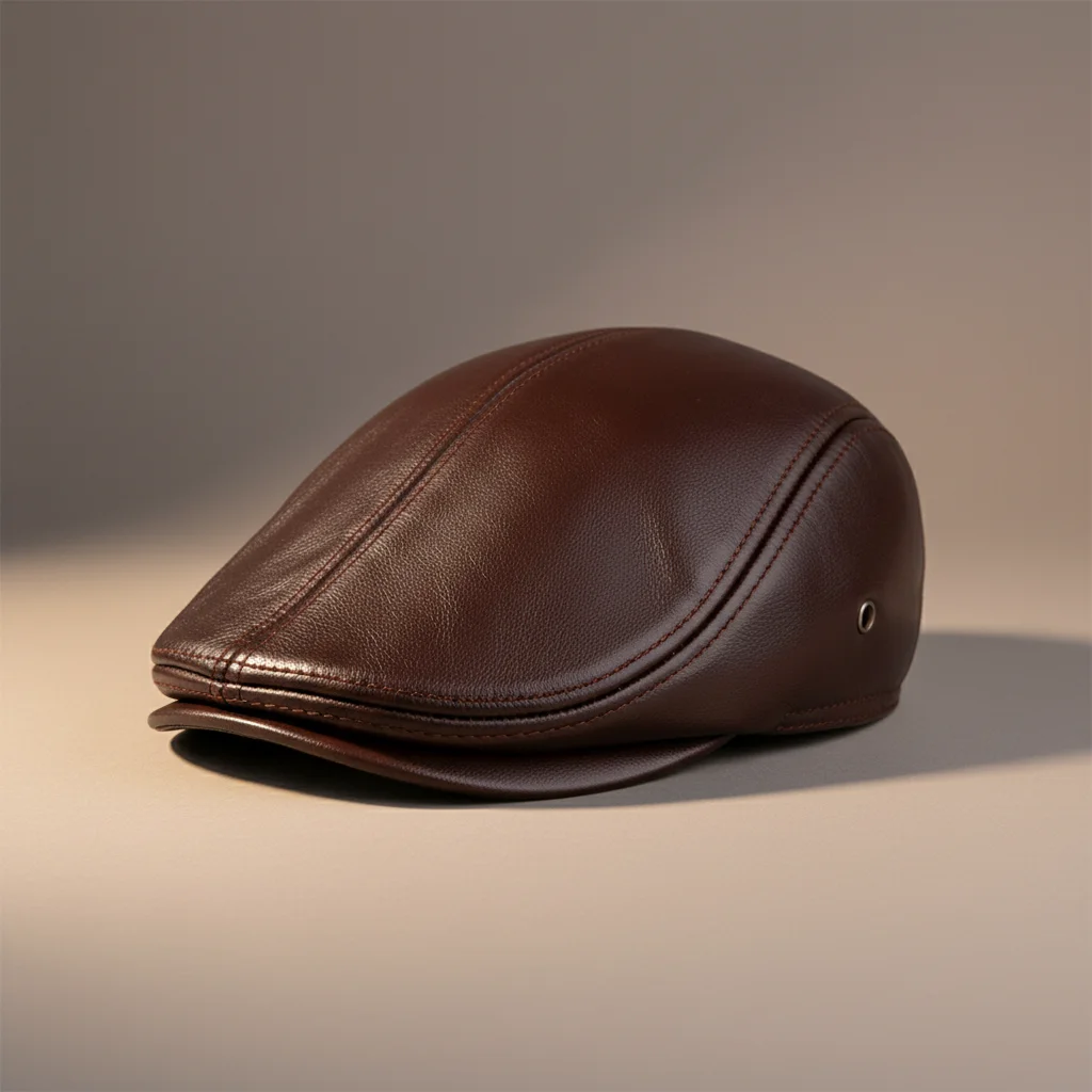 Casquette plate cuir homme style élégant - Vue 6 - casquette plate