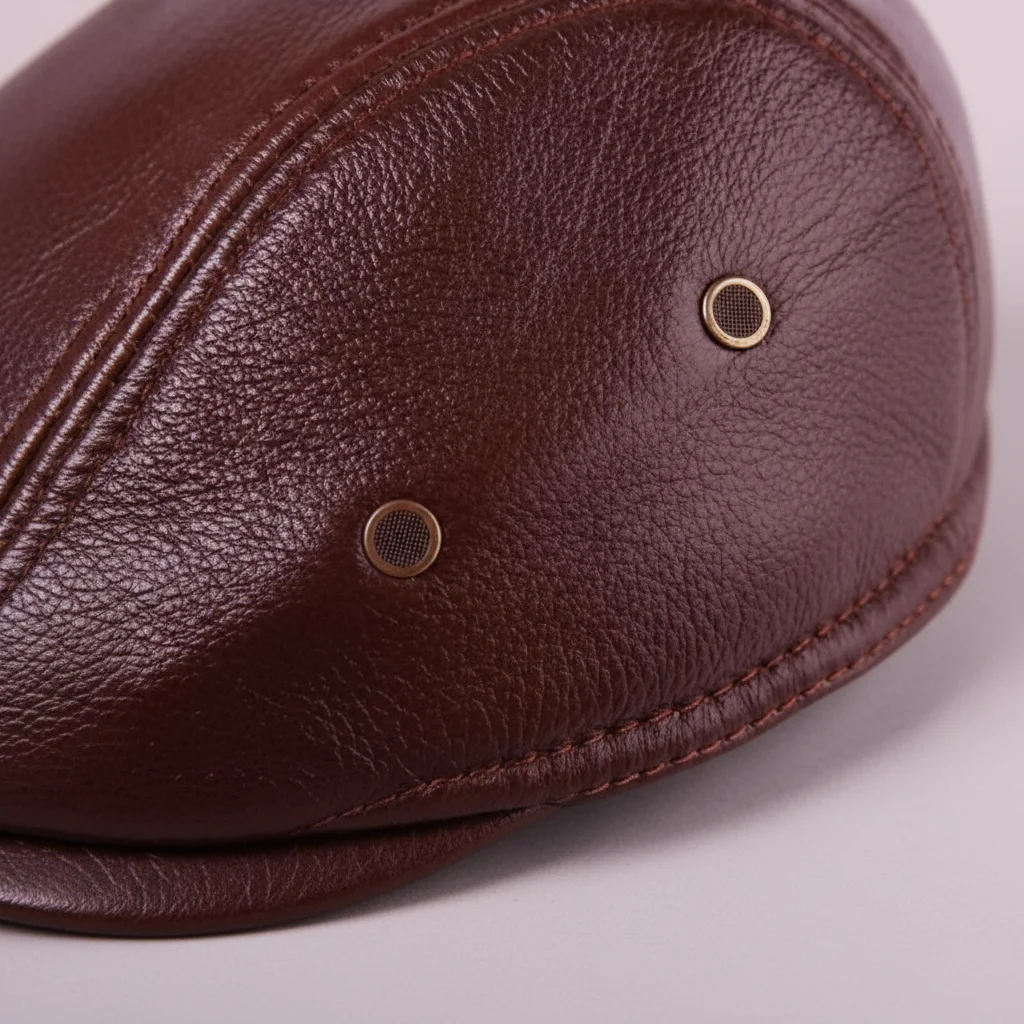 Casquette plate cuir homme style élégant - Vue 7 - casquette plate