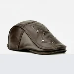 Casquette plate cuir homme style gentleman - Vue 1 - casquette plate