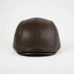 Casquette plate cuir homme style gentleman - Vue 1 - casquette plate