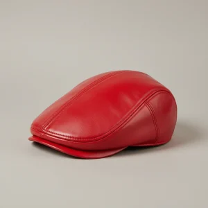 Casquette plate cuir homme style gentleman - Vue 2 - casquette plate