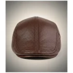 casquette plate cuir homme style intemporel - Vue 1 - casquette plate