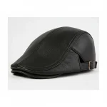 Casquette plate cuir homme style rétro - Vue 1 - casquette plate