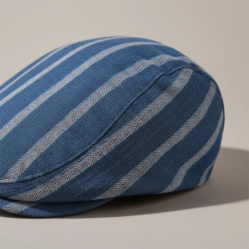casquette plate denim homme style décontracté - Vue 4 - casquette plate