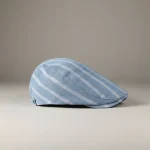 casquette plate denim rayé ajustable été - Vue 2 - casquette plate